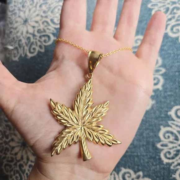 Gold Leaf Necklace - Picture 2 of 6